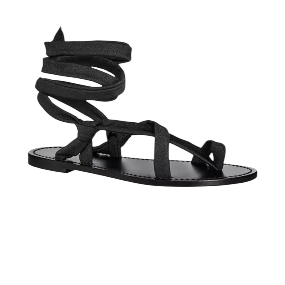 Aqua Liat Baruch Yasmin Black Sandal Size 6.5